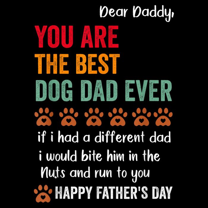Funny Happy Fathers Day From Dog Treats To Dad Quote Fathers Day Paw Dog Dad Impact Tech Backpack