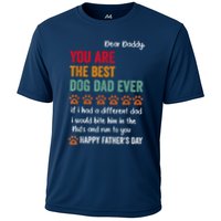 Funny Happy Fathers Day From Dog Treats To Dad Quote Fathers Day Paw Dog Dad Cooling Performance Crew T-Shirt