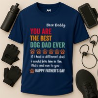 Funny Happy Fathers Day From Dog Treats To Dad Quote Fathers Day Paw Dog Dad Cooling Performance Crew T-Shirt