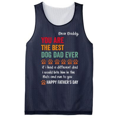 Funny Happy Fathers Day From Dog Treats To Dad Quote Fathers Day Paw Dog Dad Mesh Reversible Basketball Jersey Tank