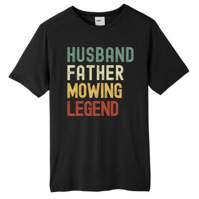 Funny Husband Father Mowing Legend Lawn Care Funny Mower Tall Fusion ChromaSoft Performance T-Shirt