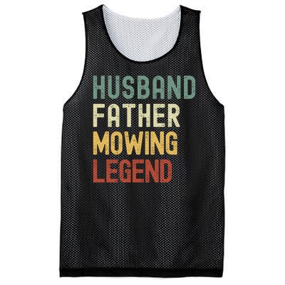 Funny Husband Father Mowing Legend Lawn Care Funny Mower Mesh Reversible Basketball Jersey Tank