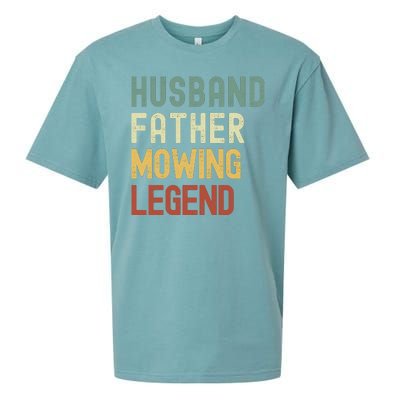 Funny Husband Father Mowing Legend Lawn Care Funny Mower Sueded Cloud Jersey T-Shirt