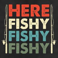 Fish Hunting Fishing Fishrod Fisherman 7 Panel Mesh Trucker Snapback Hat