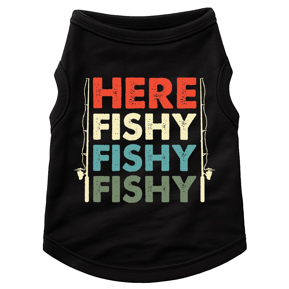 Fish Hunting Fishing Fishrod Fisherman Doggie Tank