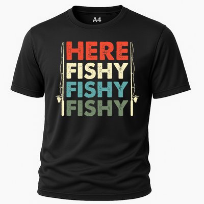 Fish Hunting Fishing Fishrod Fisherman Cooling Performance Crew T-Shirt