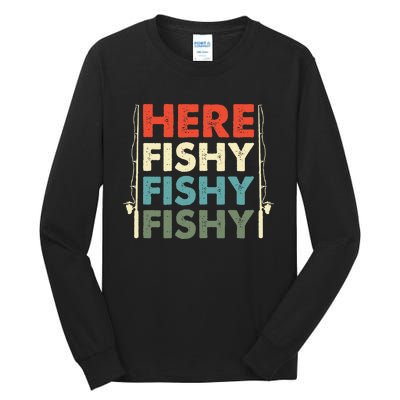 Fish Hunting Fishing Fishrod Fisherman Tall Long Sleeve T-Shirt