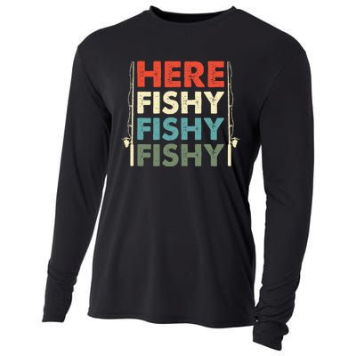 Fish Hunting Fishing Fishrod Fisherman Cooling Performance Long Sleeve Crew