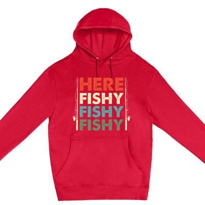 Fish Hunting Fishing Fishrod Fisherman Premium Pullover Hoodie