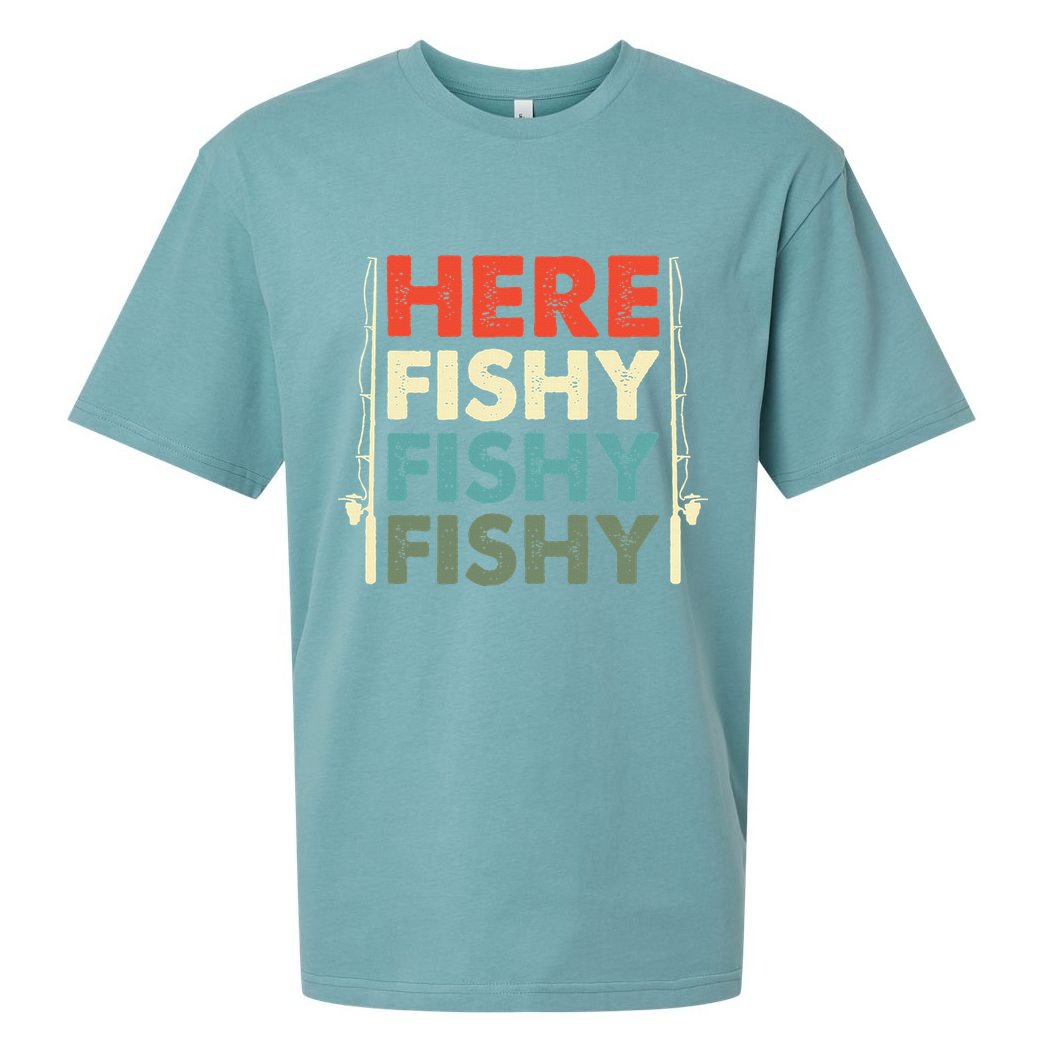 Fish Hunting Fishing Fishrod Fisherman Sueded Cloud Jersey T-Shirt