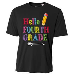 Funny Hello Fourth Grade Funny Back To The School Cooling Performance Crew T-Shirt