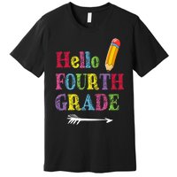 Funny Hello Fourth Grade Funny Back To The School Premium T-Shirt