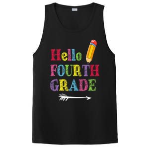 Funny Hello Fourth Grade Funny Back To The School PosiCharge Competitor Tank