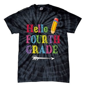 Funny Hello Fourth Grade Funny Back To The School Tie-Dye T-Shirt