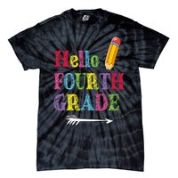 Funny Hello Fourth Grade Funny Back To The School Tie-Dye T-Shirt