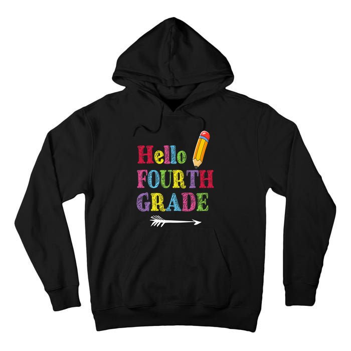 Funny Hello Fourth Grade Funny Back To The School Tall Hoodie