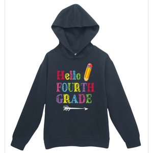 Funny Hello Fourth Grade Funny Back To The School Urban Pullover Hoodie