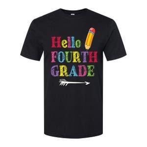 Funny Hello Fourth Grade Funny Back To The School Softstyle CVC T-Shirt