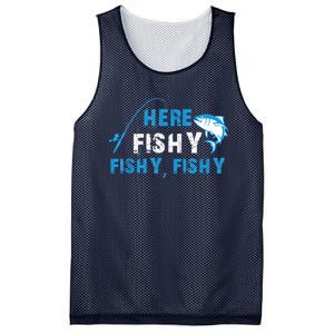 Funny Here Fishy Fishy Fishy Shirt Fish Hunting Fishing Fishrod Fisherman Mesh Reversible Basketball Jersey Tank