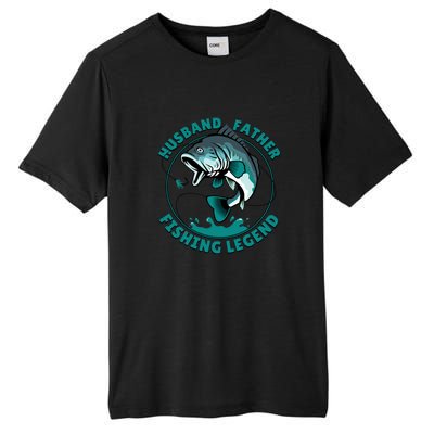 Funny Husband, Father, Fishing Legend Father's Day Gift Tall Fusion ChromaSoft Performance T-Shirt