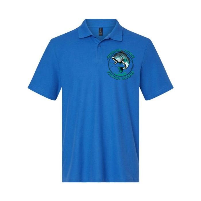 Funny Husband, Father, Fishing Legend Father's Day Gift Softstyle Adult Sport Polo