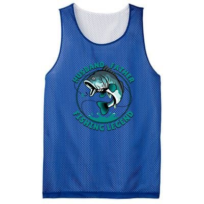 Funny Husband, Father, Fishing Legend Father's Day Gift Mesh Reversible Basketball Jersey Tank