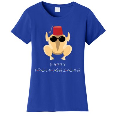 Funny Happy Friendsgiving Turkey Friends Giving Cool Gift Women's T-Shirt