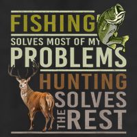 Funny Hunting Fishing Solves Most Of My Problems Gift Hat
