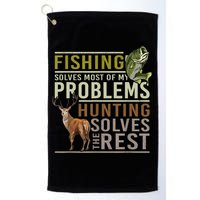 Funny Hunting Fishing Solves Most Of My Problems Gift Golf Towel