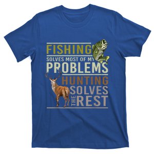 Funny Hunting Fishing Solves Most Of My Problems Gift T-Shirt