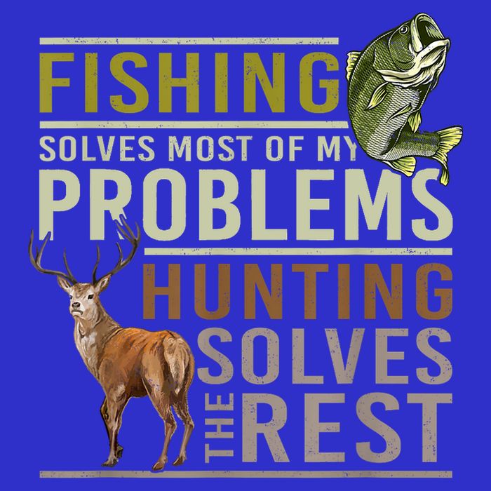 Funny Hunting Fishing Solves Most Of My Problems Gift 16 in Basic Backpack