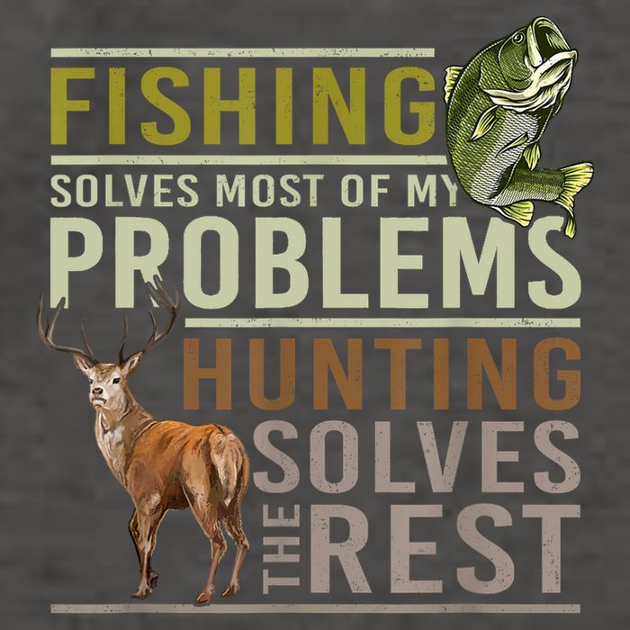 Funny Hunting Fishing Solves Most Of My Problems Gift Vector Backpack