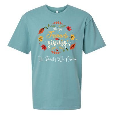 Funny Happy Friendsgiving Turkey Friends Giving Sueded Cloud Jersey T-Shirt