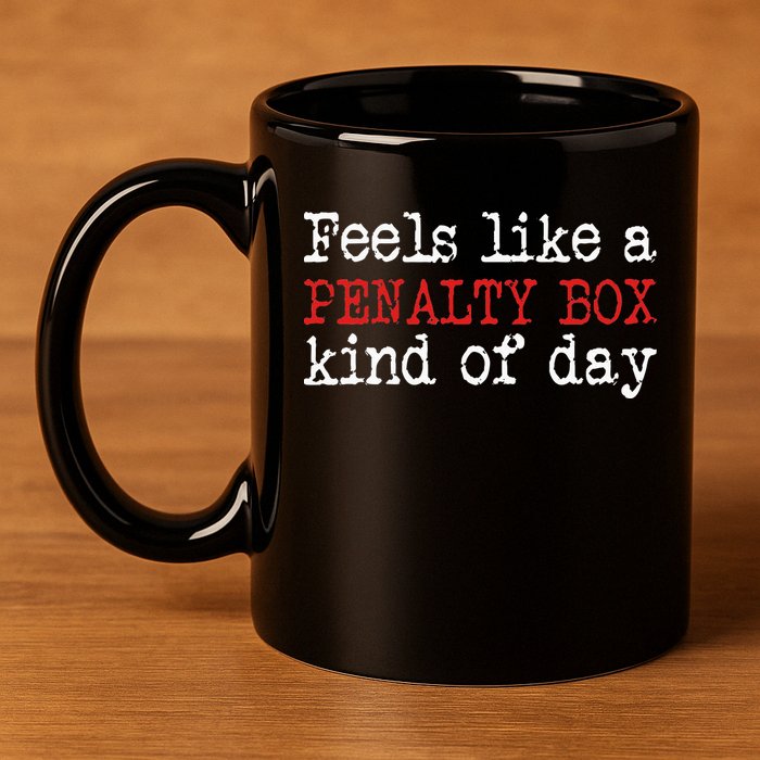 Funny Hockey Feels Like A Penalty Box Day Hockey Player 11oz C Handle Ceramic Mug