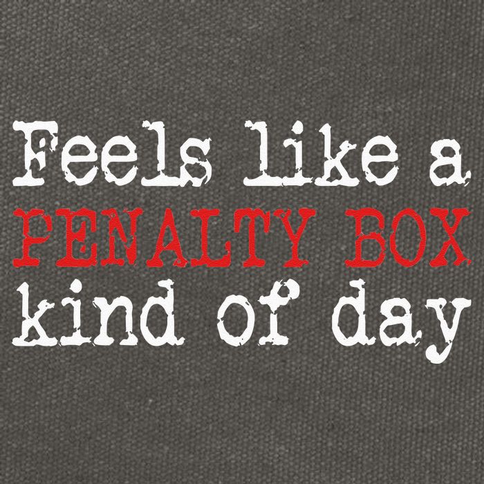 Funny Hockey Feels Like A Penalty Box Day Hockey Player Cotton Canvas Backpack