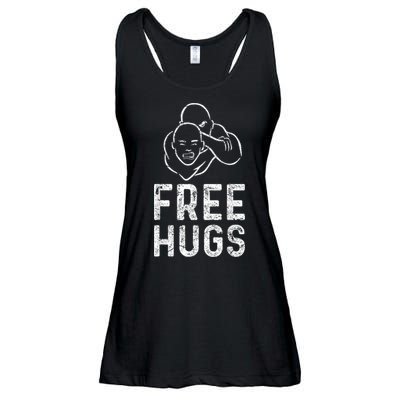 Free Hugs Funny Brazilian Jiujitsu Mma Bjj Ladies Essential Flowy Tank