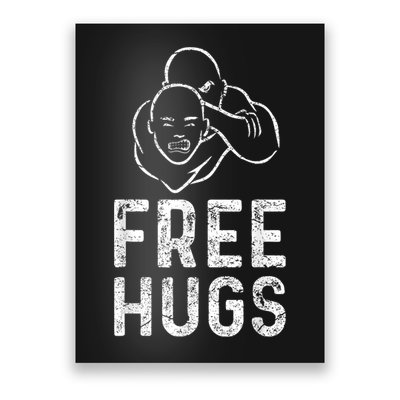 Free Hugs Funny Brazilian Jiujitsu Mma Bjj Poster