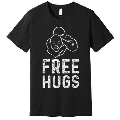 Free Hugs Funny Brazilian Jiujitsu Mma Bjj Premium T-Shirt
