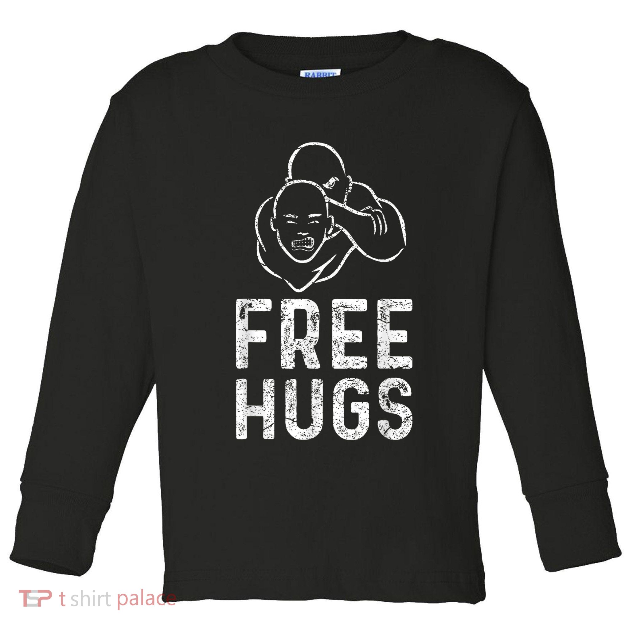 Free Hugs Funny Brazilian Jiujitsu Mma Bjj Toddler Long Sleeve Shirt
