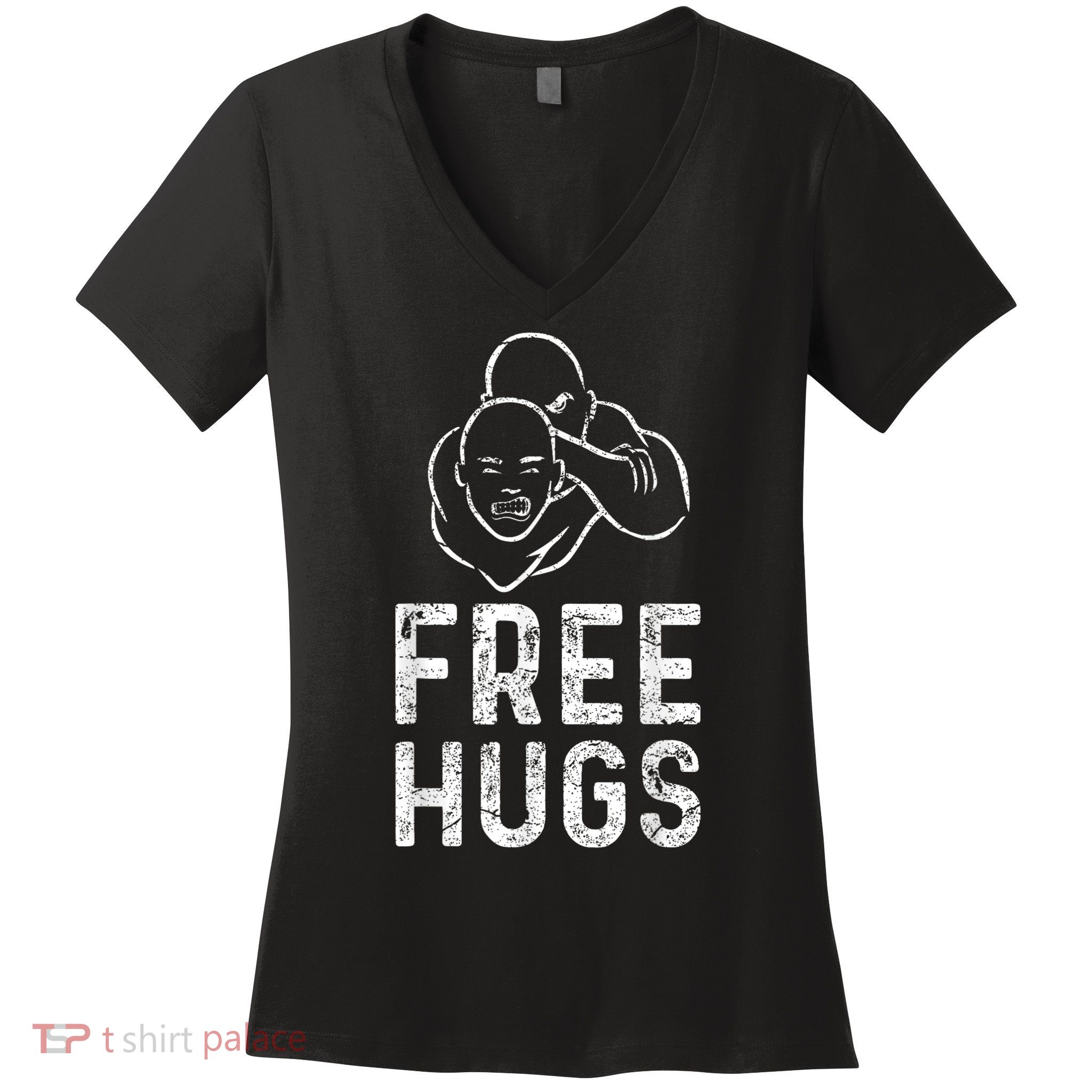 Free Hugs Funny Brazilian Jiujitsu Mma Bjj Women's V-Neck T-Shirt