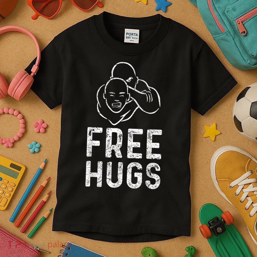Free Hugs Funny Brazilian Jiujitsu Mma Bjj Kids T-Shirt