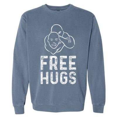 Free Hugs Funny Brazilian Jiujitsu Mma Bjj Garment-Dyed Sweatshirt