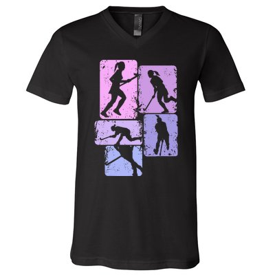 Field Hockey V-Neck T-Shirt