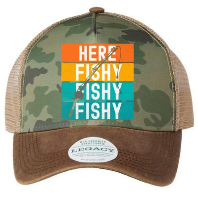 Fishing Here Fishy Legacy Tie Dye Trucker Hat