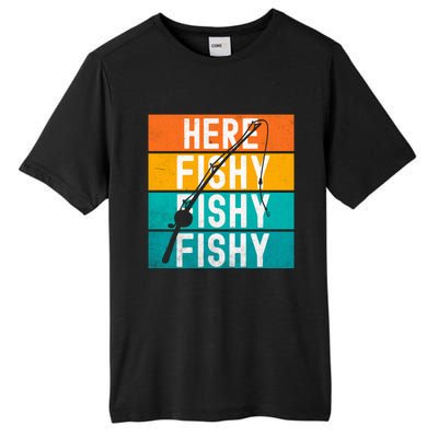 Fishing Here Fishy Tall Fusion ChromaSoft Performance T-Shirt