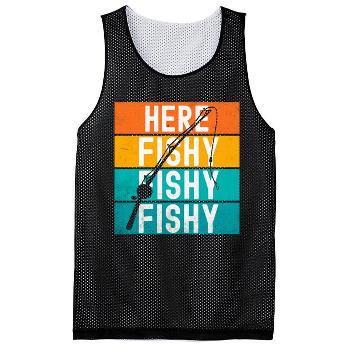 Fishing Here Fishy Mesh Reversible Basketball Jersey Tank