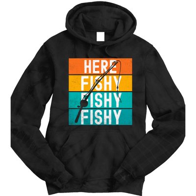 Fishing Here Fishy Tie Dye Hoodie