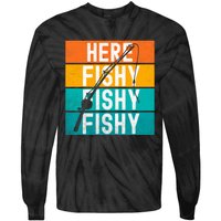 Fishing Here Fishy Tie-Dye Long Sleeve Shirt