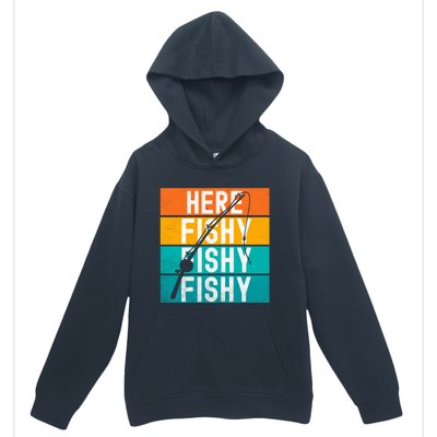 Fishing Here Fishy Urban Pullover Hoodie