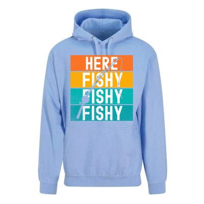 Fishing Here Fishy Unisex Surf Hoodie